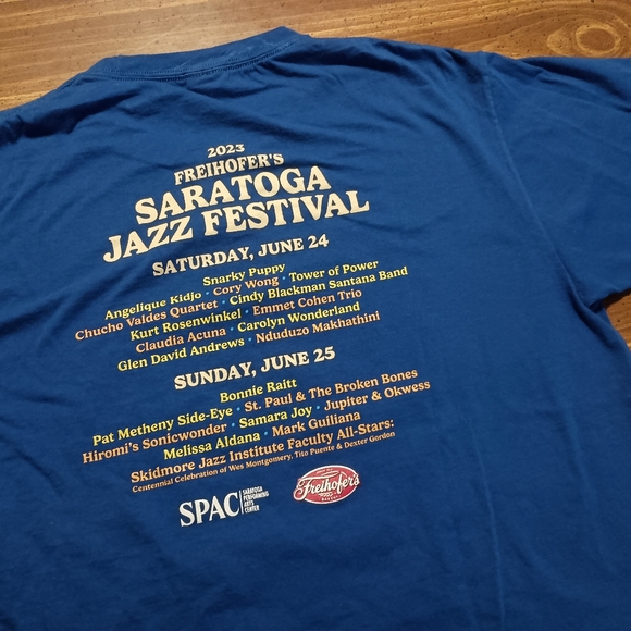 SARATOGA JAZZ FESTIVAL CONCERT T-SHIRT - LG // Music Band Tee Shirt NY 2023 - Picture 9 of 12